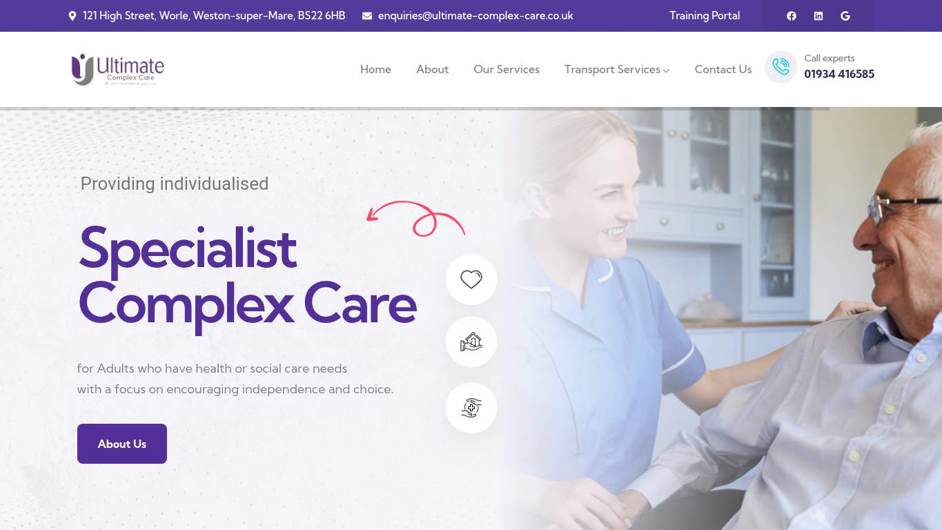 Screenshot of https://www.ultimate-complex-care.co.uk/ Screenshot of https://www.ultimate-complex-care.co.uk/