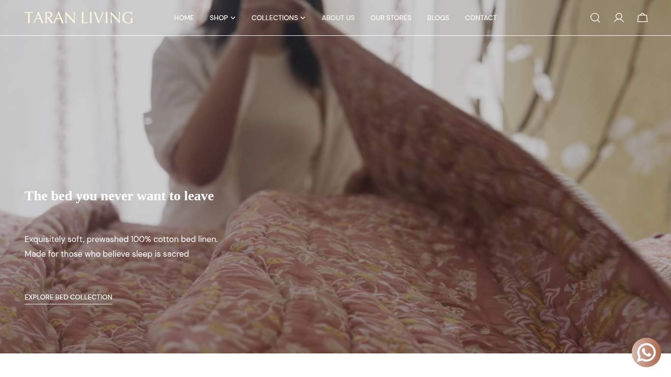 Screenshot of https://taranliving.com/ Screenshot of https://taranliving.com/