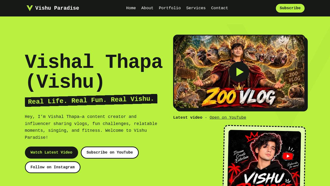 Screenshot of https://vishuparadise.site/ Screenshot of https://vishuparadise.site/