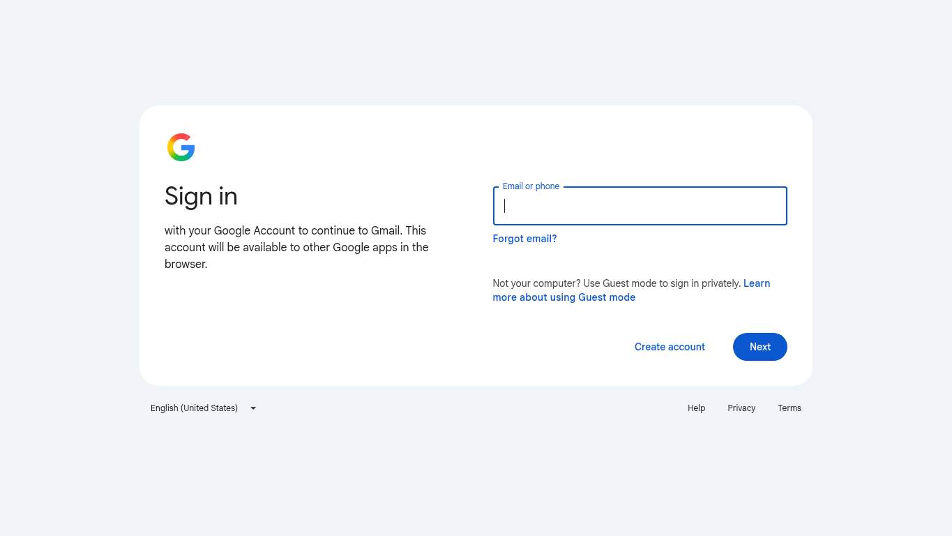 Screenshot of https://gmail.com/ Screenshot of https://gmail.com/