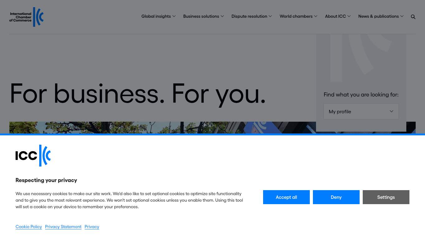 Screenshot of https://iccwbo.org/ Screenshot of https://iccwbo.org/