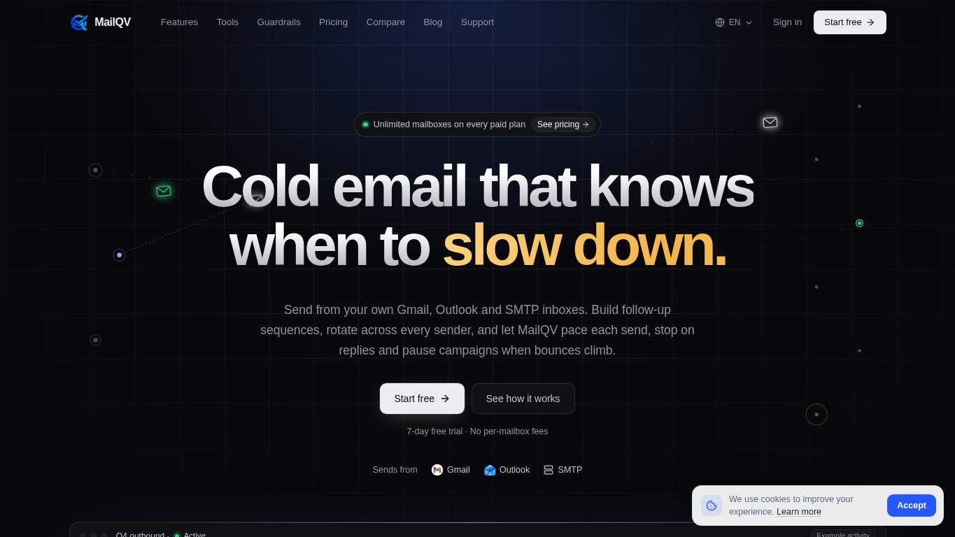 Screenshot of https://mailqv.com/ Screenshot of https://mailqv.com/