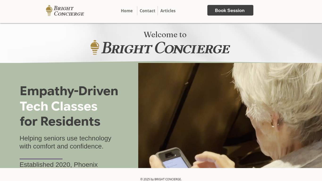 Screenshot of https://www.brightconcierge.com/activitydirectors Screenshot of https://www.brightconcierge.com/activitydirectors