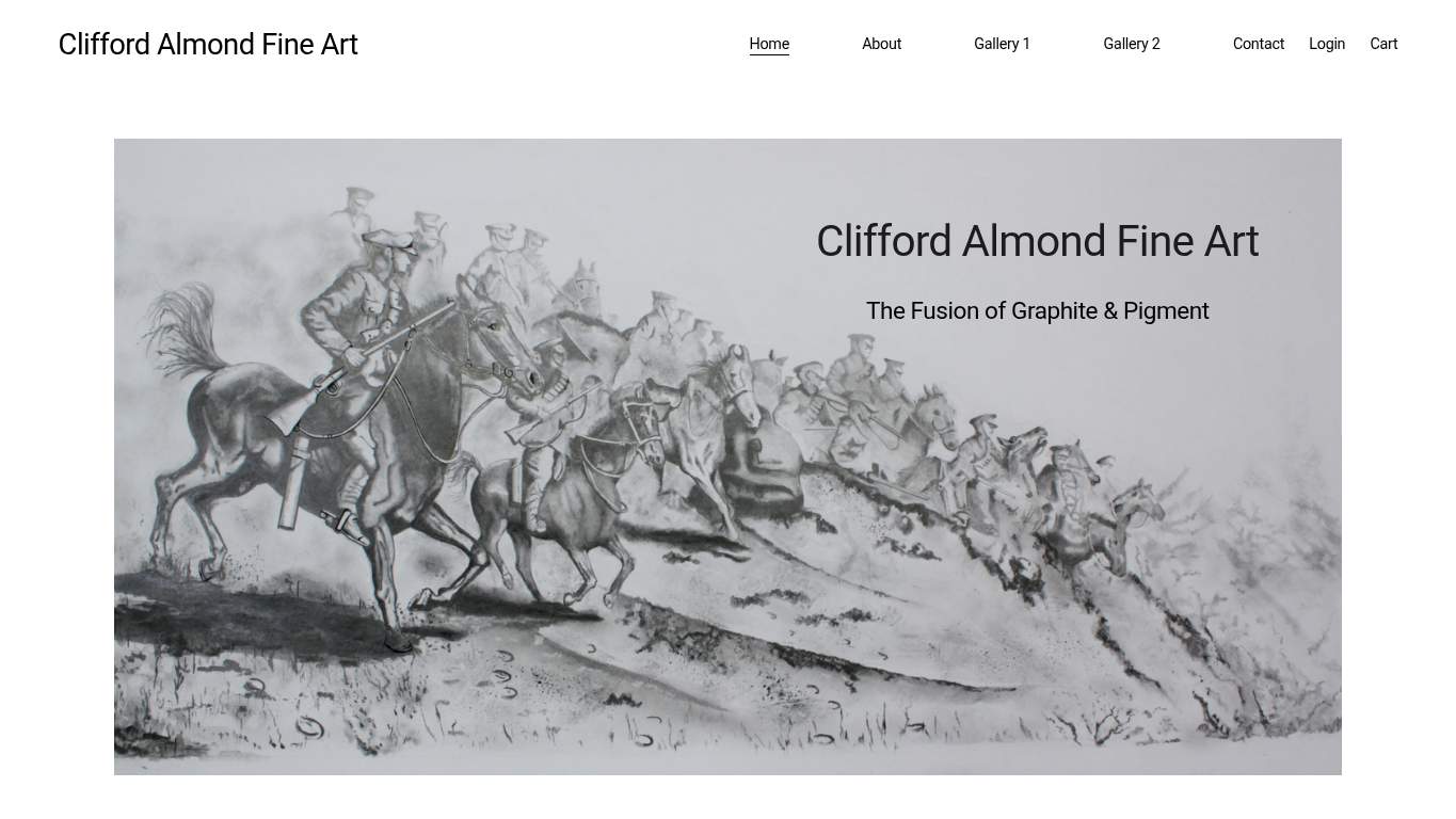 Screenshot of https://cliffordalmondfineart.com/ Screenshot of https://cliffordalmondfineart.com/