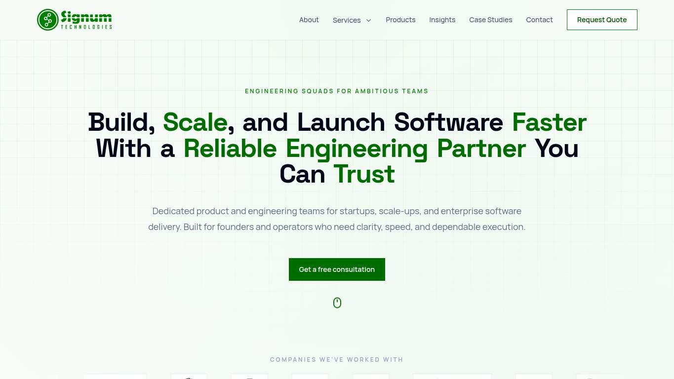 Screenshot of https://signumtechplc.com/ Screenshot of https://signumtechplc.com/