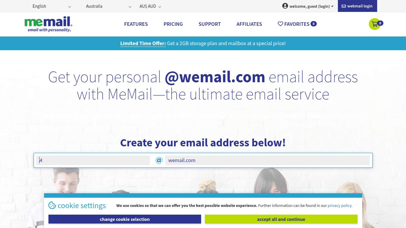 Screenshot of https://wemail.com/ Screenshot of https://wemail.com/