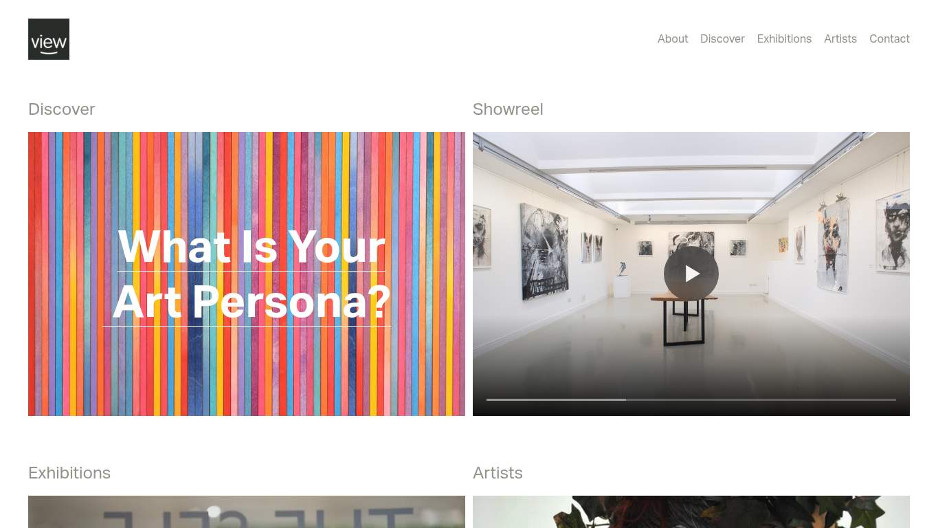 Screenshot of https://viewartgallery.uk/ Screenshot of https://viewartgallery.uk/