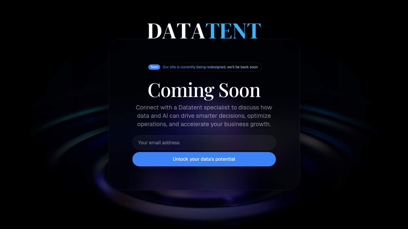 Screenshot of http://datatent.com/ Screenshot of http://datatent.com/