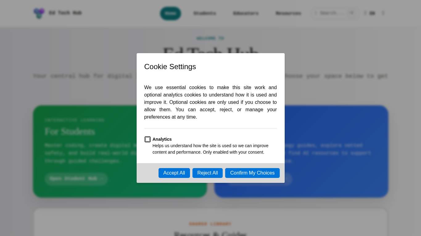Screenshot of https://ed-tech-hub.com/ Screenshot of https://ed-tech-hub.com/