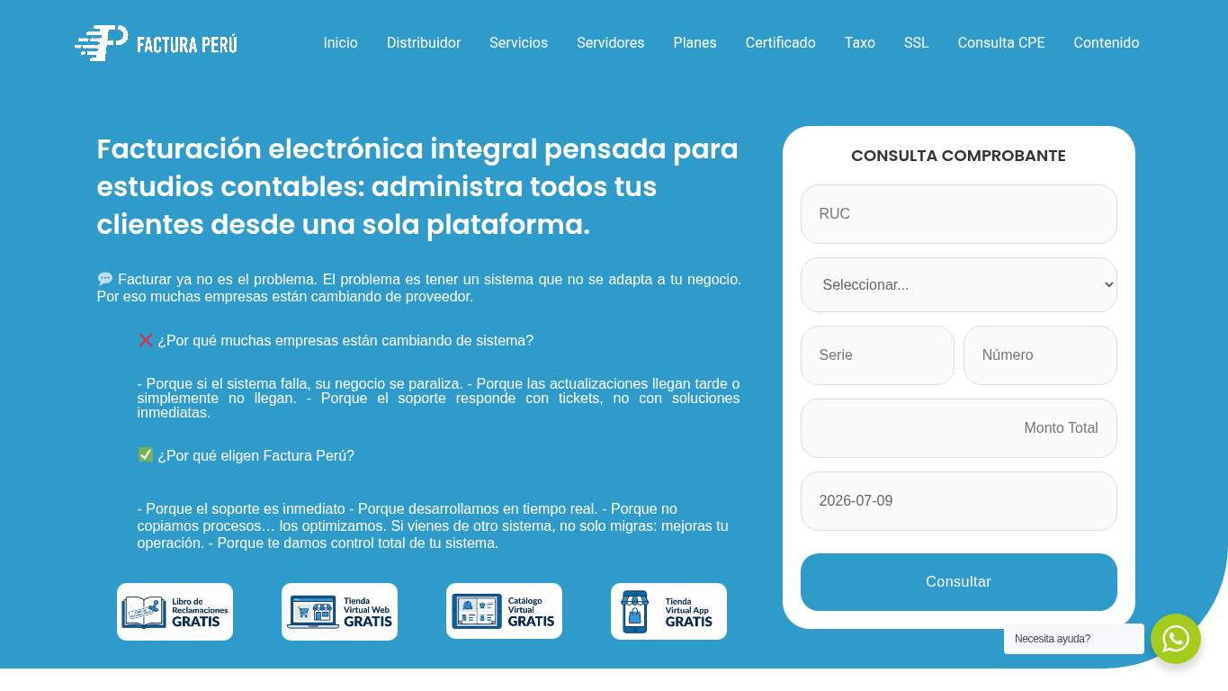 Screenshot of https://facturaperu.com.pe/ Screenshot of https://facturaperu.com.pe/