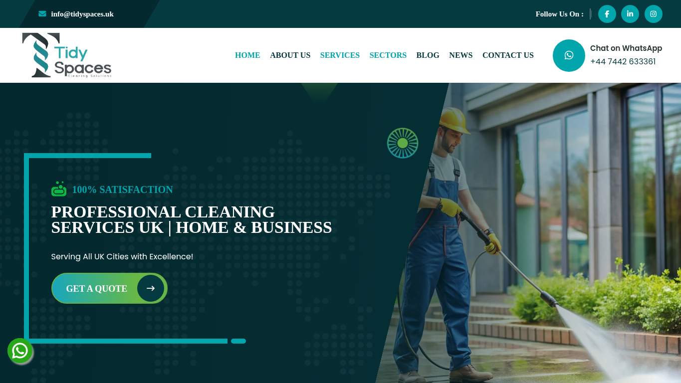 Screenshot of https://www.tidyspaces.uk/ Screenshot of https://www.tidyspaces.uk/