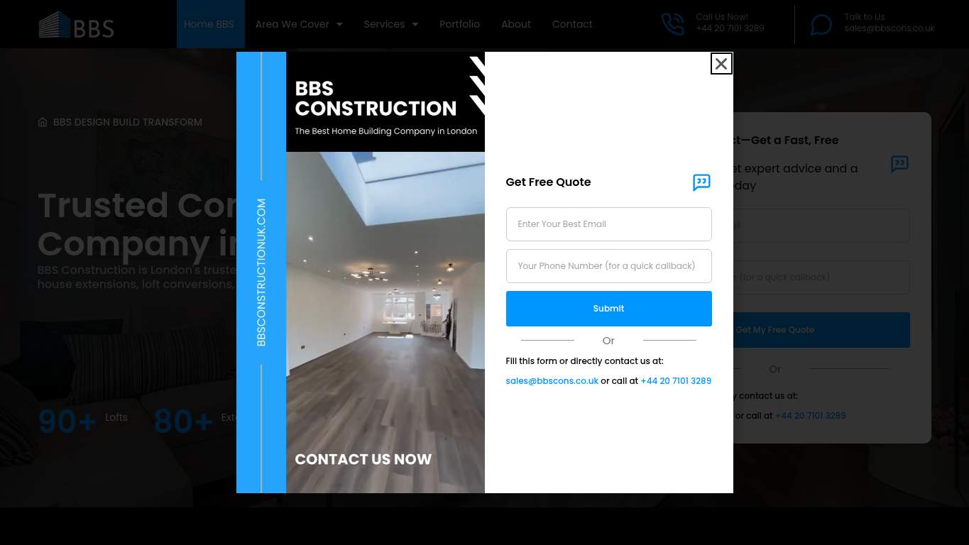 Screenshot of https://bbsconstructionuk.com/ Screenshot of https://bbsconstructionuk.com/