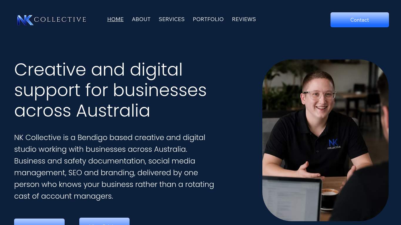 Screenshot of https://www.nkcollective.com.au/ Screenshot of https://www.nkcollective.com.au/