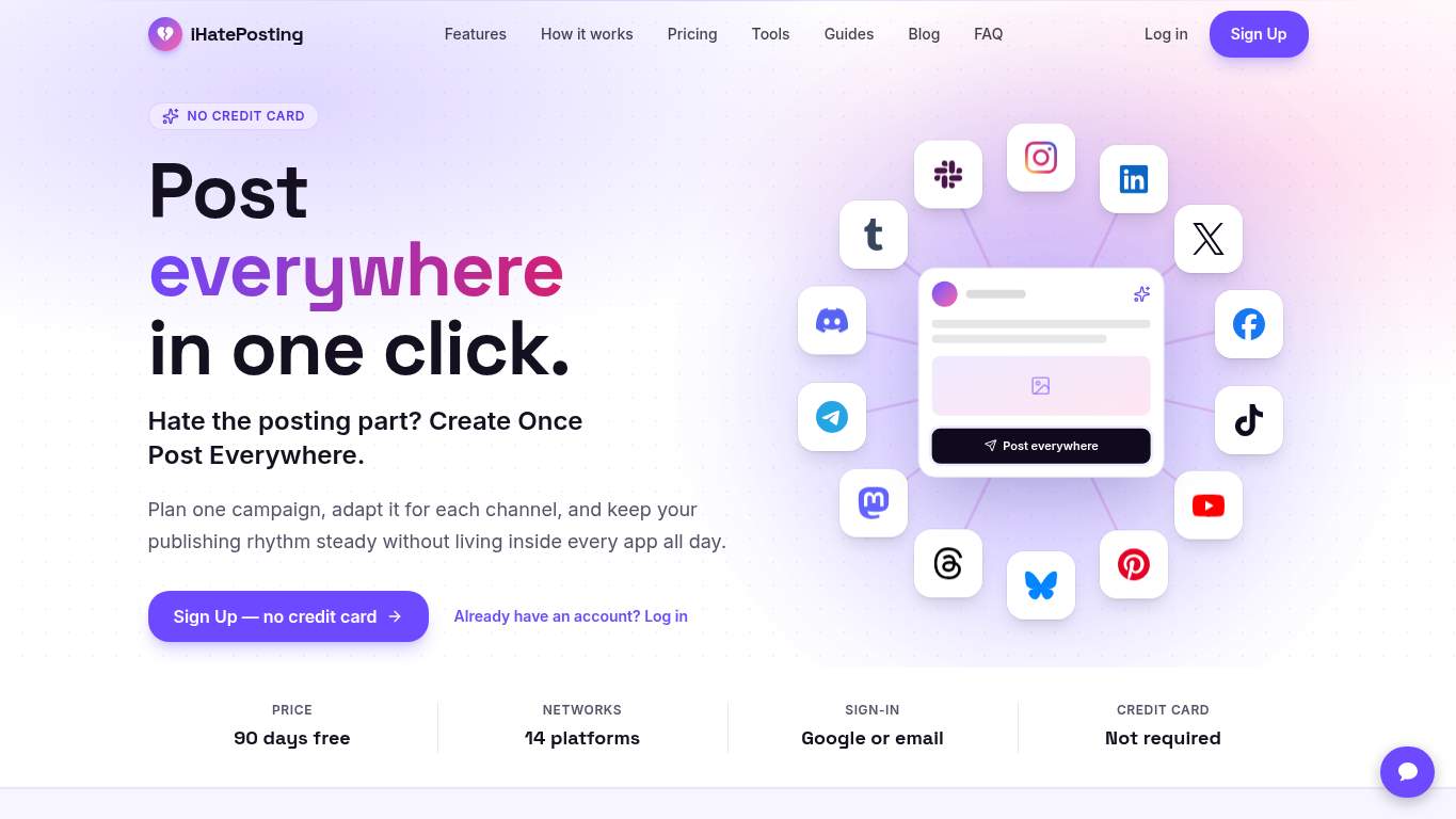 Screenshot of https://ihateposting.com/ Screenshot of https://ihateposting.com/