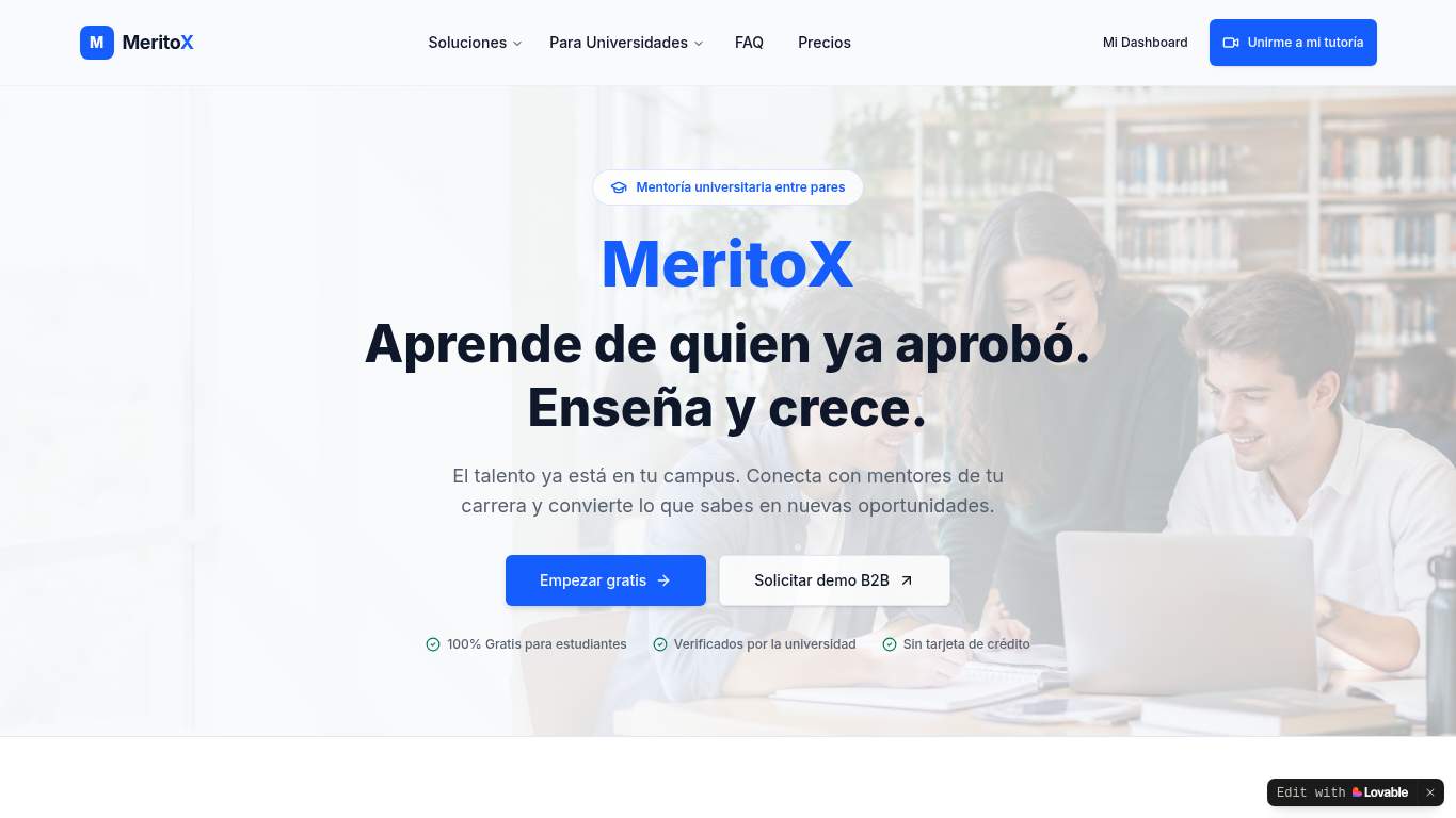 Screenshot of https://meritox-mentor.lovable.app/ Screenshot of https://meritox-mentor.lovable.app/