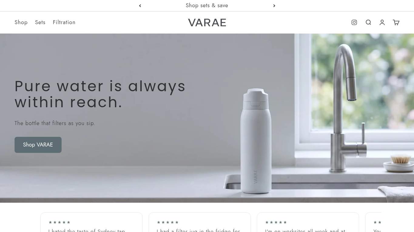 Screenshot of https://www.varaepure.com/ Screenshot of https://www.varaepure.com/