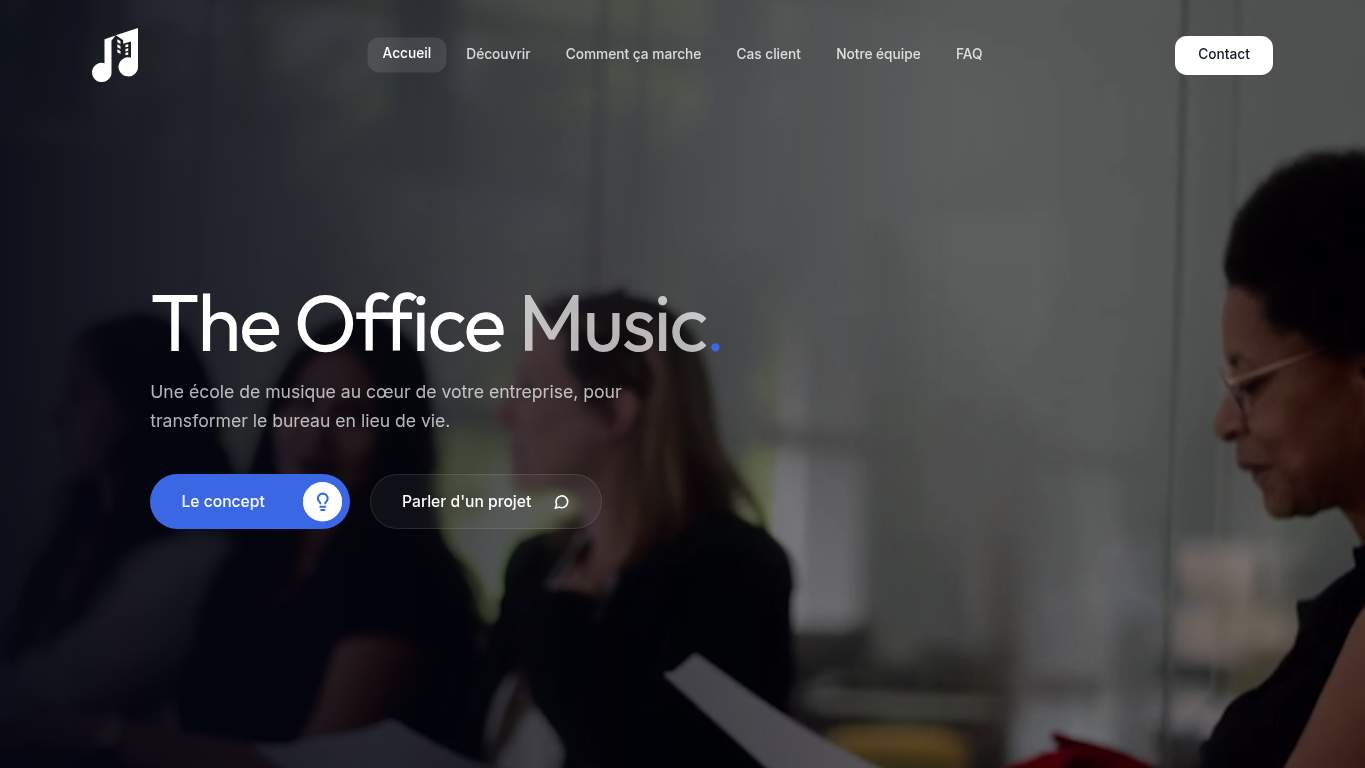 Screenshot of https://theofficemusic.fr/ Screenshot of https://theofficemusic.fr/