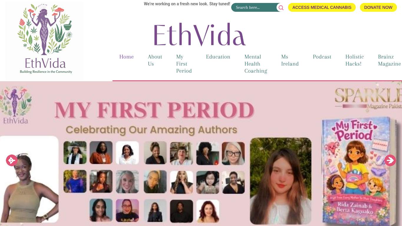 Screenshot of https://www.ethvida.com/ Screenshot of https://www.ethvida.com/