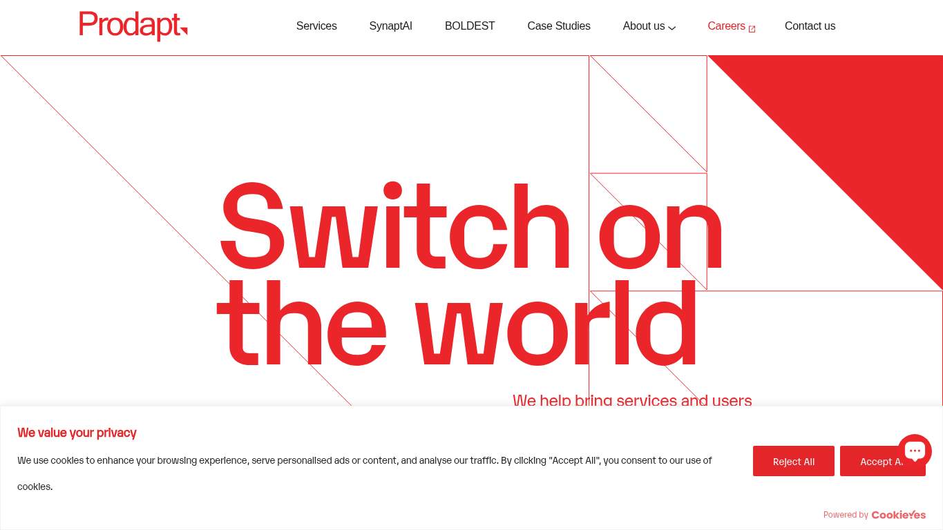 Screenshot of https://prodapt.com/ Screenshot of https://prodapt.com/