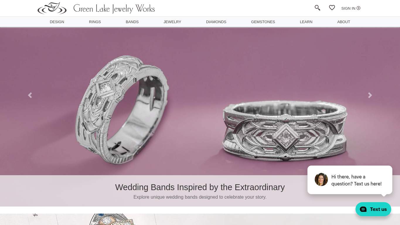 Screenshot of https://www.greenlakejewelry.com/ Screenshot of https://www.greenlakejewelry.com/