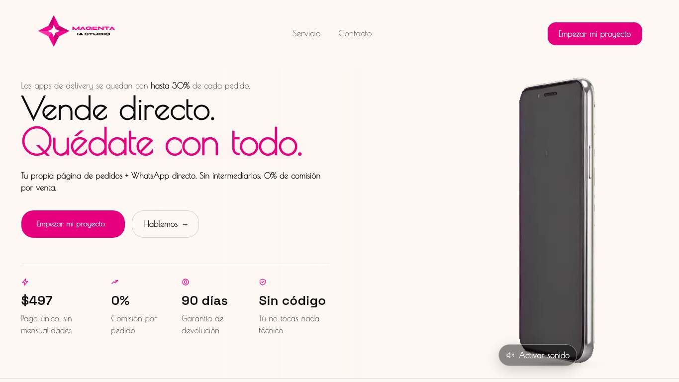 Screenshot of https://magenta-ia.studio/ Screenshot of https://magenta-ia.studio/