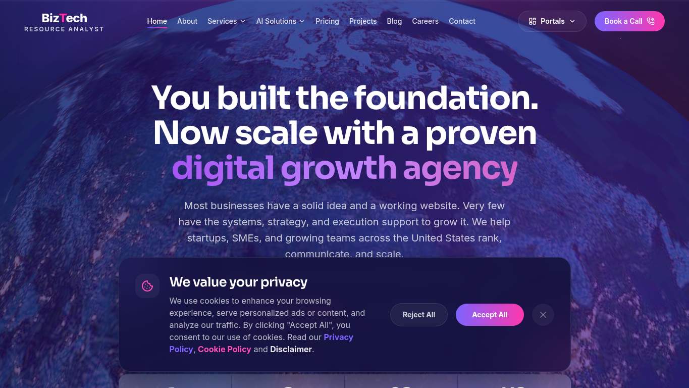 Screenshot of https://www.biztechra.site/ Screenshot of https://www.biztechra.site/