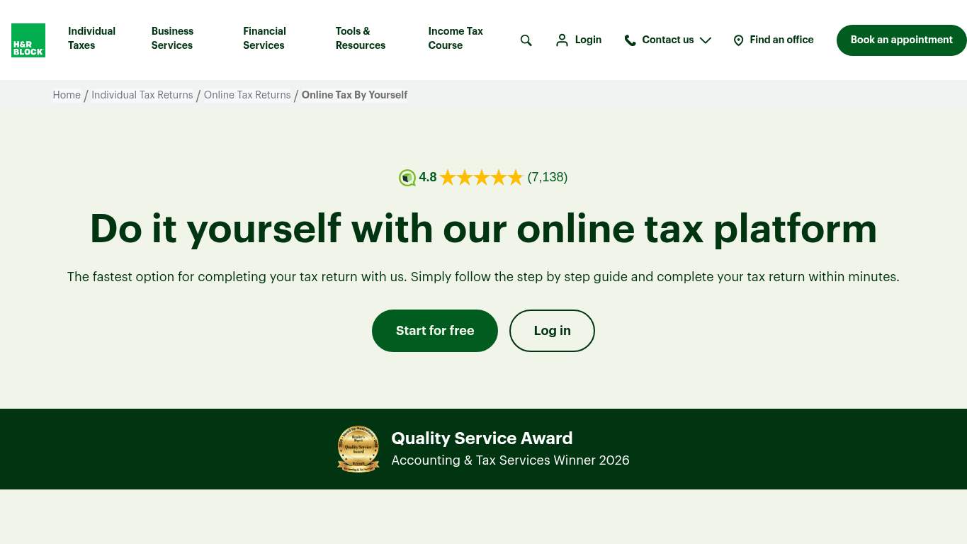 Screenshot of https://www.hrblock.com.au/tax-return/online/lodge-online Screenshot of https://www.hrblock.com.au/tax-return/online/lodge-online