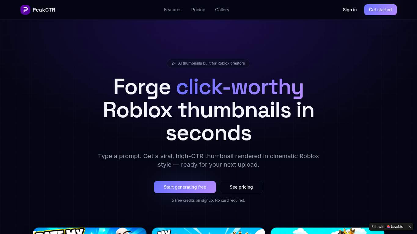 Screenshot of https://peakctr.app/ Screenshot of https://peakctr.app/