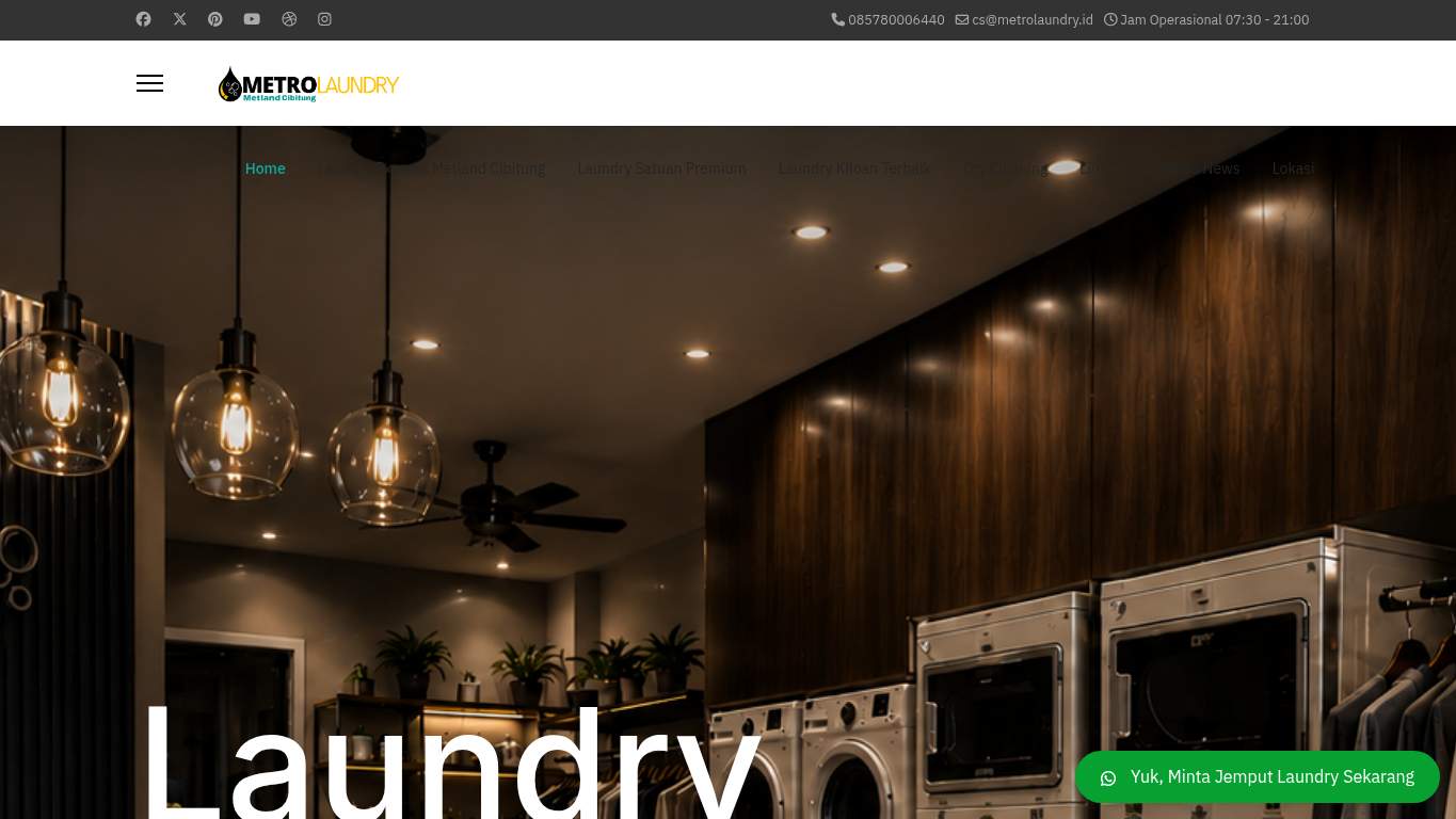 Screenshot of https://metrolaundry.id/ Screenshot of https://metrolaundry.id/