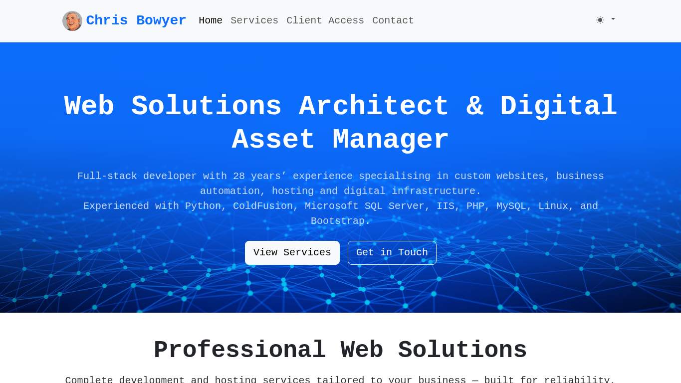 Screenshot of https://www.chrisbowyer.com.au/ Screenshot of https://www.chrisbowyer.com.au/