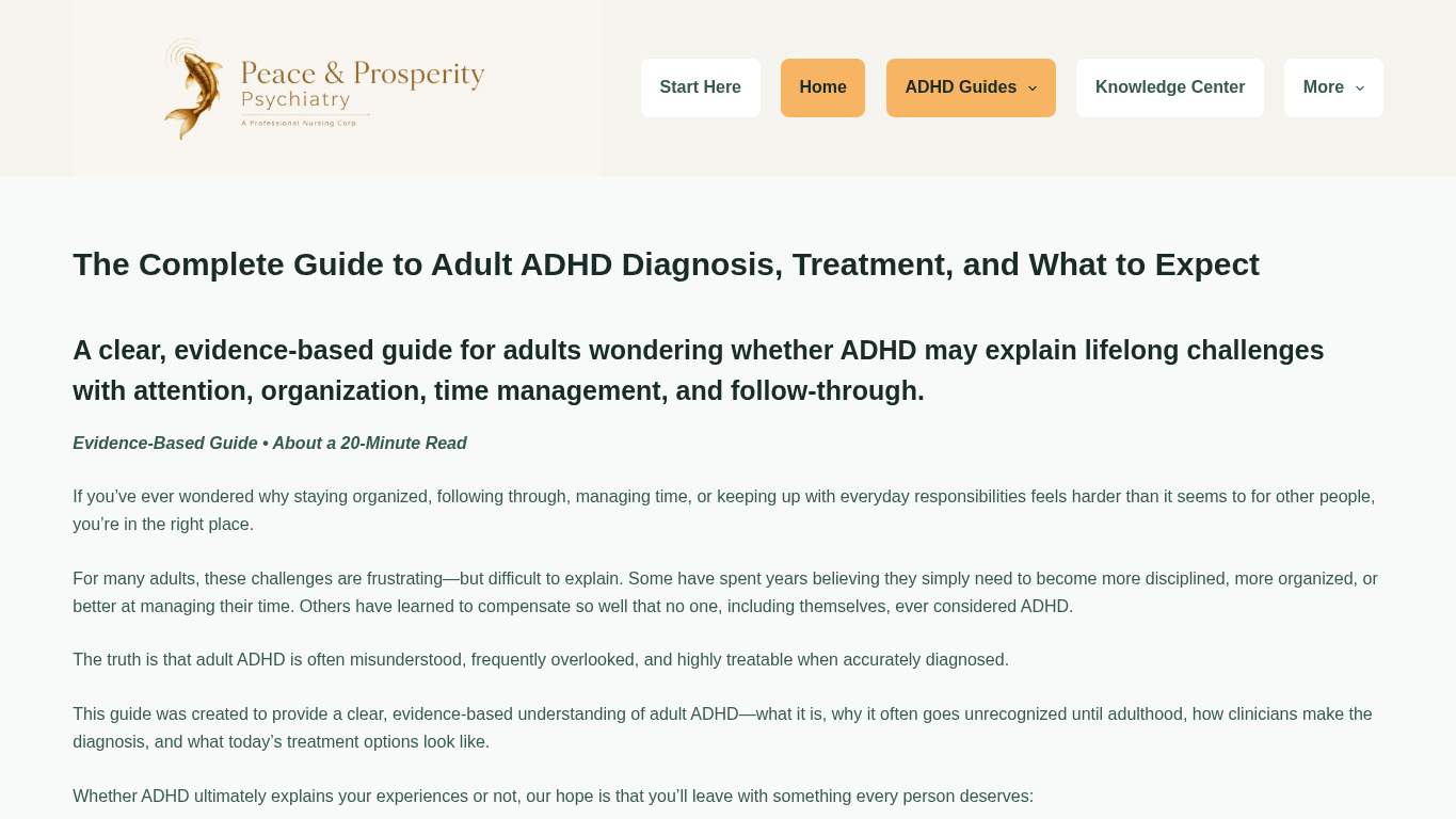 Screenshot of https://adultadhdcalifornia.com/ Screenshot of https://adultadhdcalifornia.com/