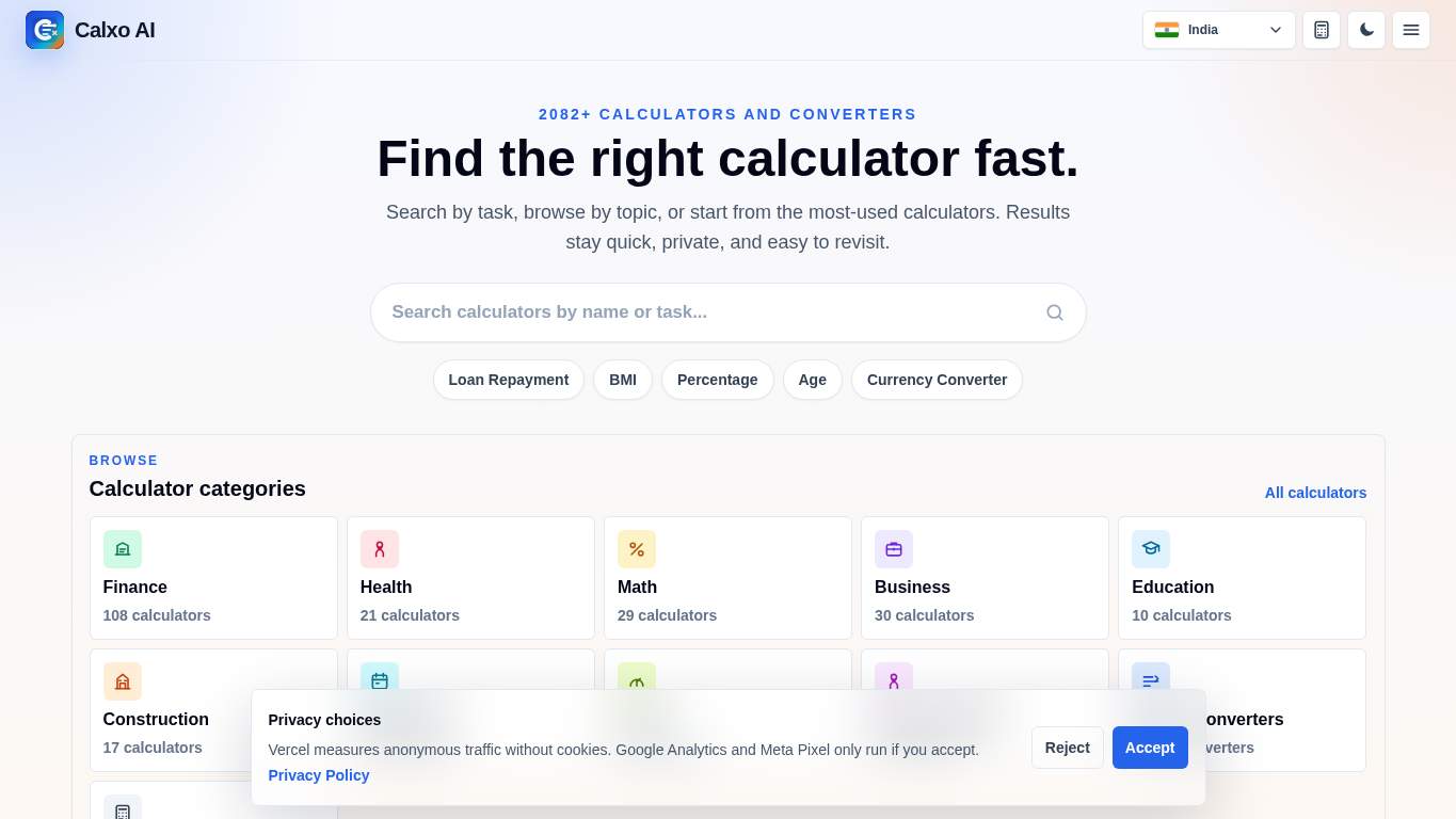 Screenshot of https://calxo.ai/ Screenshot of https://calxo.ai/