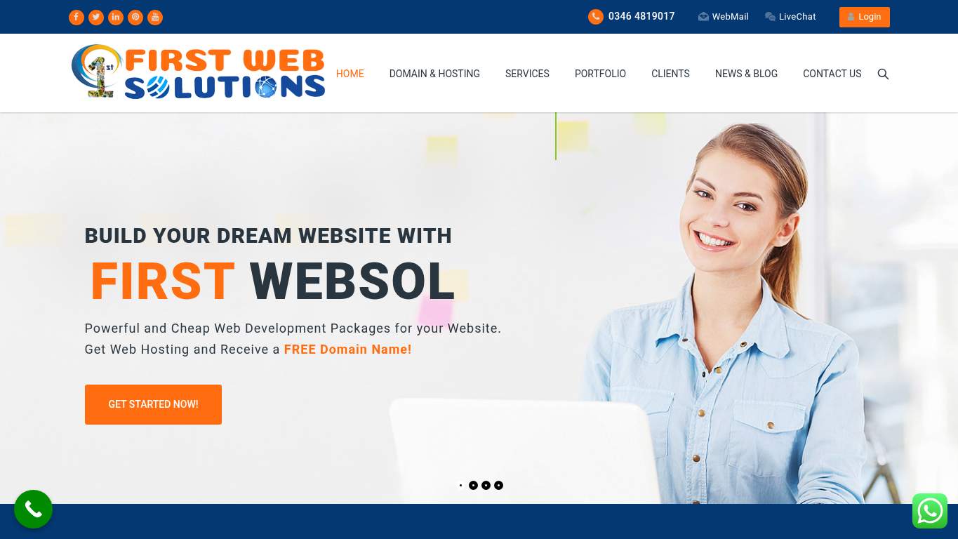 Screenshot of https://www.firstwebsol.com/ Screenshot of https://www.firstwebsol.com/