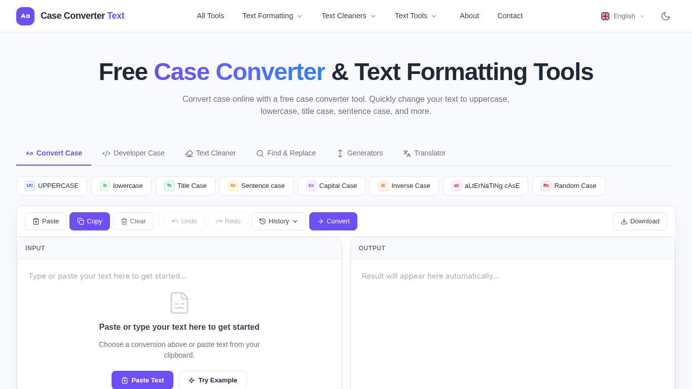 Screenshot of https://caseconvertertext.com/ Screenshot of https://caseconvertertext.com/