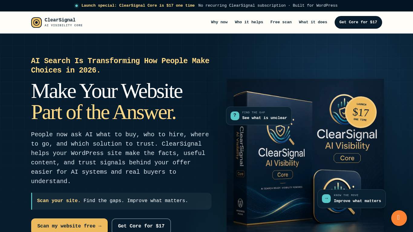 Screenshot of https://forgecovelabs.com/clearsignal/ Screenshot of https://forgecovelabs.com/clearsignal/