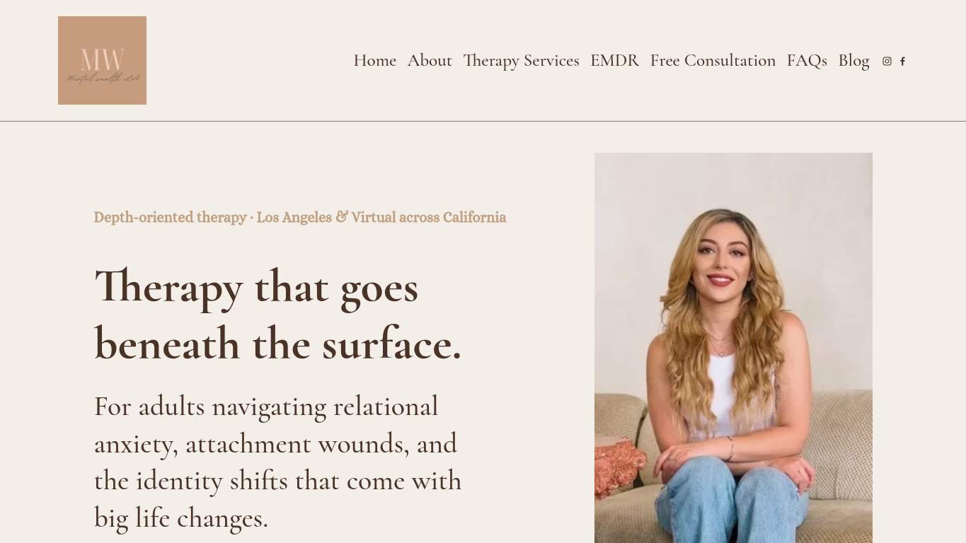Screenshot of https://mentalwealthla.com/ Screenshot of https://mentalwealthla.com/