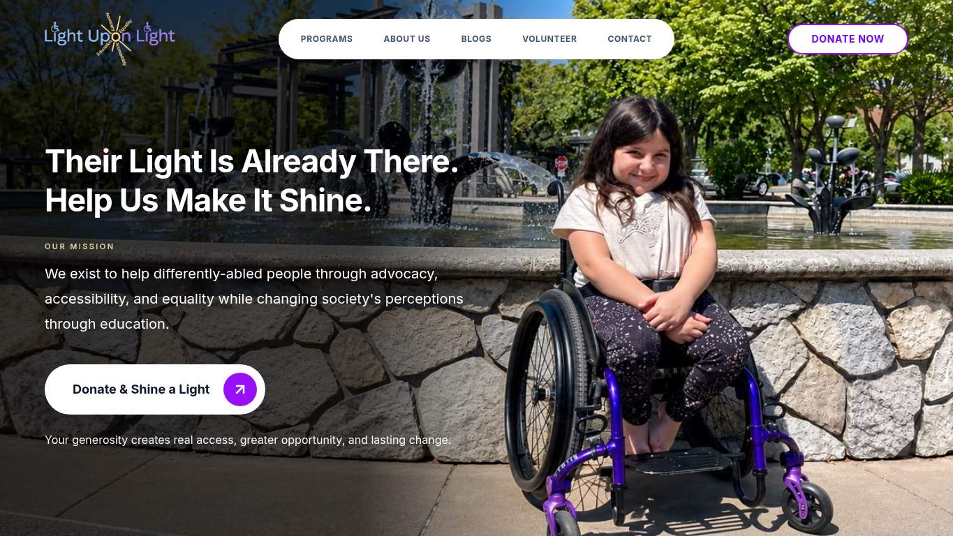 Screenshot of https://thelightuponlight.org/ Screenshot of https://thelightuponlight.org/