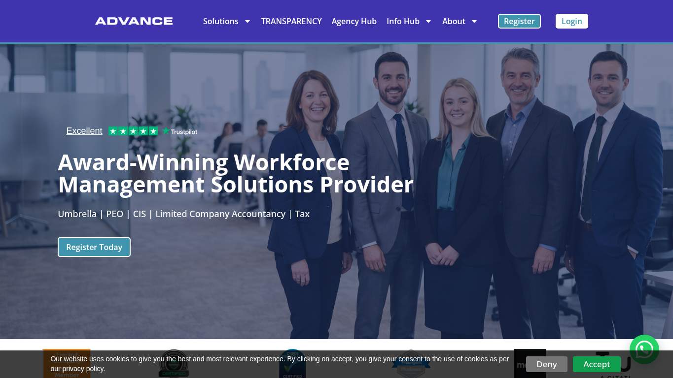 Screenshot of https://www.advance.online/ Screenshot of https://www.advance.online/